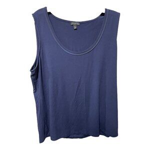 Talbots Navy Blue Scope‎ Neck Sleeveless Shirt